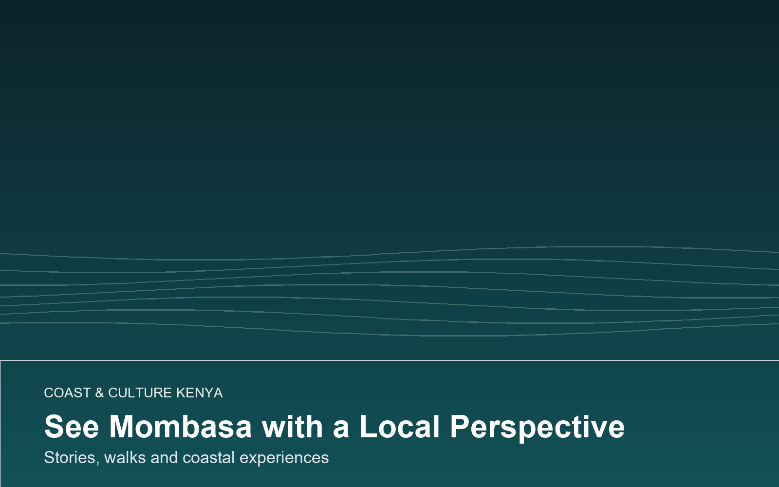 The Mombasa coastline at a quiet hour