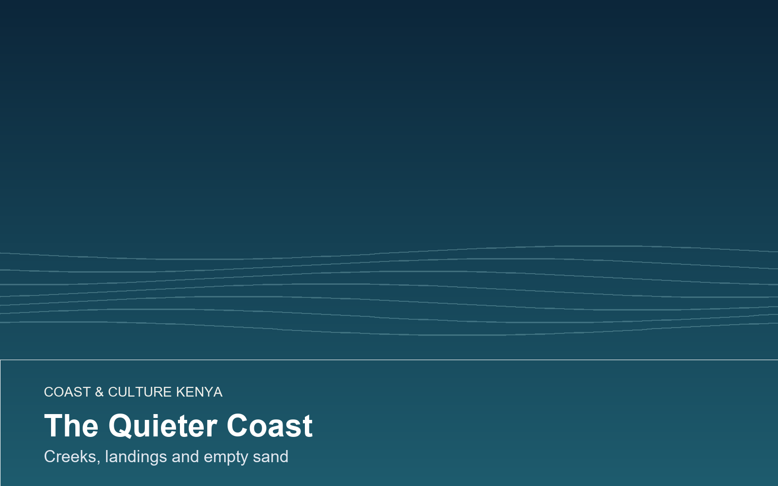 A quiet stretch of the Mombasa coastline